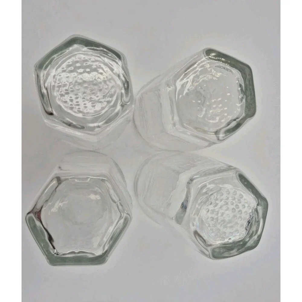 Vintage Libbey Chivalry Clear Textured 16 Oz  Glasses Tumblers Highball 6.125